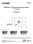 Sentry GSM-DE3100 User manual