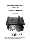 QEP TILE SAW 60707 Instruction manual