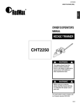 RedMax CHT2250 Operator`s manual