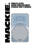 Mackie SRM450 User`s manual