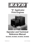 SATO M8485S Operator`s manual