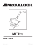 McCulloch MFT55 Owner`s manual