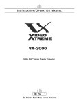 Runco CINEWIDETM VX-3000D Owner`s manual