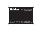Uniden ELITE 8815 Owner`s manual