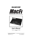 Mackenzie MacFi User`s manual