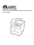 Muratec MFX-3070 User`s guide