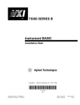 Agilent Instrument BASIC Installation Note