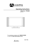 Audiovox FPE2005 Operating instructions