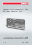 Miele H 6800 BM Operating instructions