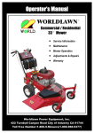 Worldlawn WY33N13HDE Operator`s manual
