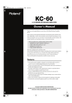 Roland KC-60 Owner`s manual