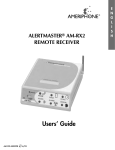 Ameriphone AMRX2 Owner`s manual