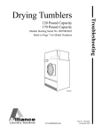 Alliance Laundry Systems BA170L Service manual