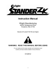 Wright Manufacturing Stander ZK 55138 Instruction manual