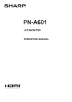 Sharp PN-A601 Professional Instruction manual