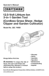 Craftsman 320.74900 Operator`s manual