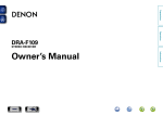 Denon DRA-F109 Owner`s manual