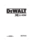 DeWalt XR LI-ION DCT416 Technical data