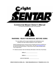 Wright Manufacturing Sentar 26980 Owner`s manual