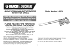 Black & Decker LSW36 Instruction manual