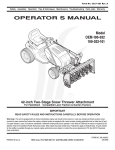 Cub Cadet 600 Operator`s manual