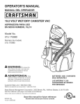 Craftsman 315.175980 Operator`s manual