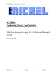 Micrel KSZ8895 User`s guide