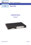 AudioCodes Mediant 2000 Installation manual