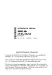 Simrad CX54-DE Operator`s manual