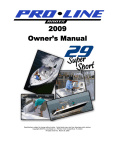 Pro-Line Boats 2009 20 Sport Owner`s manual