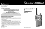 Cobra MicroTalk 2 Operating instructions