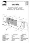 CAME BK 1800 Specifications