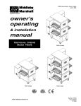 Middleby Marshall PS624E Installation manual
