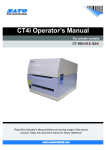 SATO CT 412i Operator`s manual