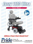 Pride Mobility JAZZY 1103 ULTRA Owner`s manual