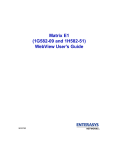 Enterasys Matrix E1 1H582-25 User`s guide