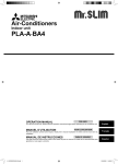 Mitsubishi Electric PLA-A-BA4 Specifications