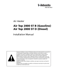Webastoto Air Top 2000ST Installation manual