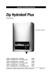 Zip Hydroboil HS105 Operating instructions