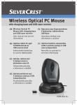 Silvercrest Wireless Optical PC Mouse User manual