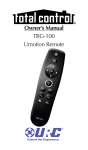 Universal Remote TRG-100 Owner`s manual