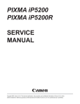 Canon iP5200R - PIXMA Color Inkjet Printer Service manual