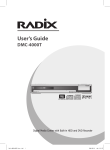 Radix DMC-4000T User`s guide