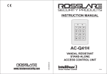 Rosslare AC-Q41H Instruction manual