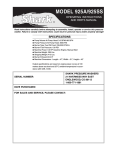 Shark 925SS Operating instructions