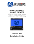 Audiovox PAV2000DTV Installation guide