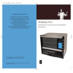 Wolfgang Puck Convection Toaster Oven Operating instructions