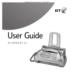 British Telecommunications (BT) PaperJet 65E User guide