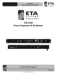 ETA Systems ETA-ECS3 Specifications