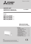 Mitsubishi Electric MFZ-KJ25VE Service manual